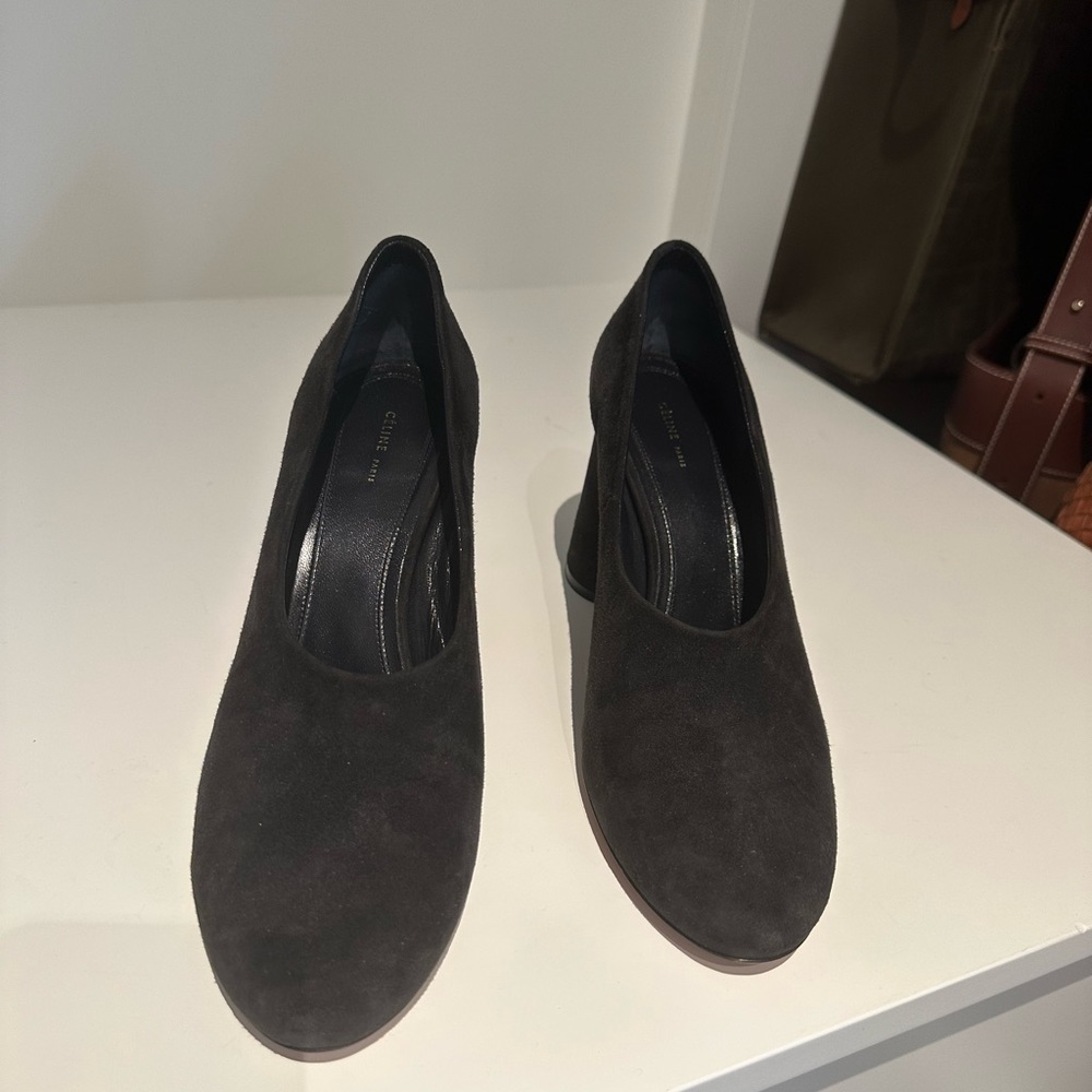 Suede Celine heels